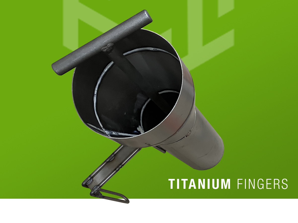 Titanium Perforated Dross Removal Funnel & Plunger Set - TFL-TCT-012