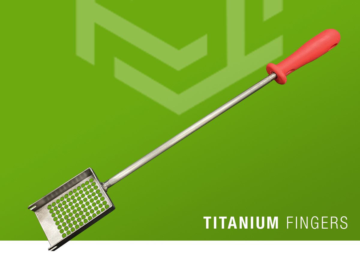 Titanium Long Reach Perforated Dross Removal Scoop - TFL-TCT-002