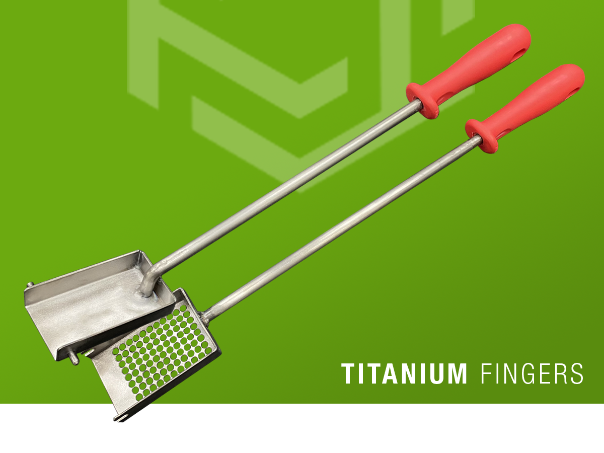 Titanium Long Reach Perforated Dross Removal Scoop Set - TFL-TCT-003
